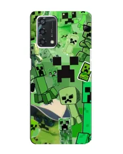 Чохол для OPPO A95 з картинкою «Кріпери Minecraft»