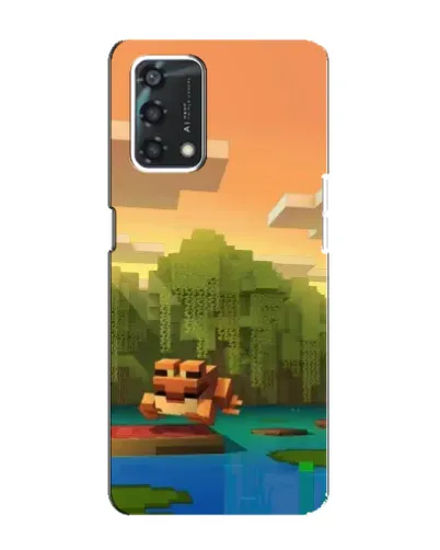 Чохол для OPPO A95 з картинкою «Майнкрафт захід сонця»