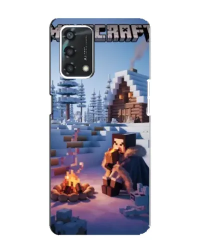 Чохол для OPPO A95 з картинкою «Зимовий Minecraft»