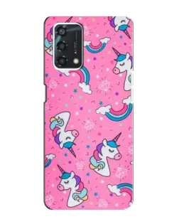 Чехол для OPPO A95 с картинкой «Unicorn паттерн розовый»