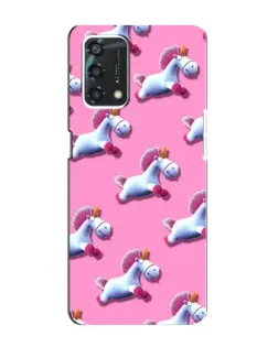 Чехол для OPPO A95 с картинкой «Единороги на розовом»
