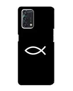 Чехол для OPPO A95 с картинкой «Символ рыбы Jesus» Чехол для OPPO A95 с картинкой «Символ рыбы Jesus»