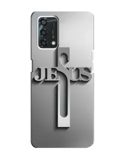 Чехол для OPPO A95 с картинкой «Металлический крест Jesus» Чехол для OPPO A95 с картинкой «Металлический крест Jesus»