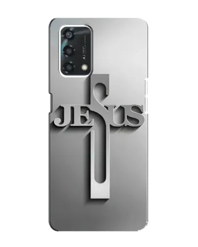 Чехол для OPPO A95 с картинкой «Металлический крест Jesus» Чехол для OPPO A95 с картинкой «Металлический крест Jesus»