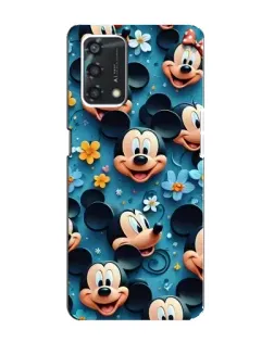 Чехол для OPPO A95 с картинкой «Паттерн Микки и Минни»
