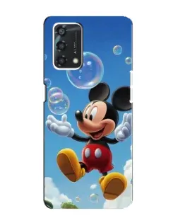 Чехол для OPPO A95 с картинкой «Mickey и мыльные пузыри»