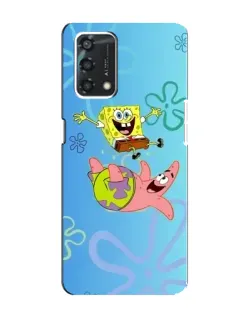 Чехол для OPPO A95 с картинкой «Спанч Боб и Патрик»