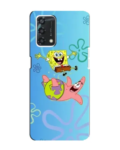 Чехол для OPPO A95 с картинкой «Спанч Боб и Патрик»