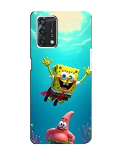 Чехол для OPPO A95 с картинкой «Спанч Боб под водой»