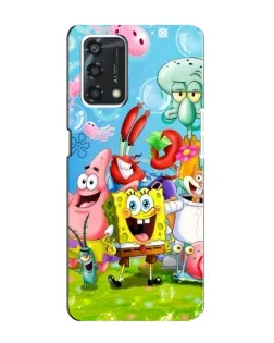 Чехол для OPPO A95 с картинкой «Губка Боб и друзья»