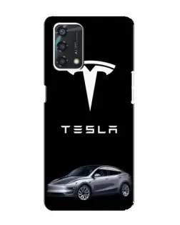 Чехол для OPPO A95 с картинкой «Tesla Model Y»