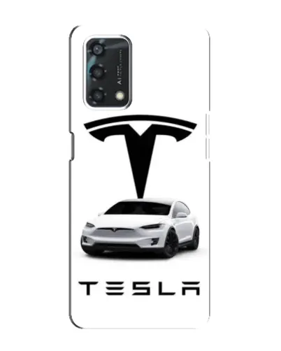 Чехол для OPPO A95 с картинкой «Tesla White Style»