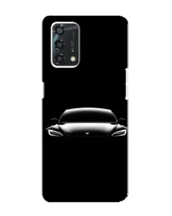 Чехол для OPPO A95 с картинкой «Фары Tesla Night»