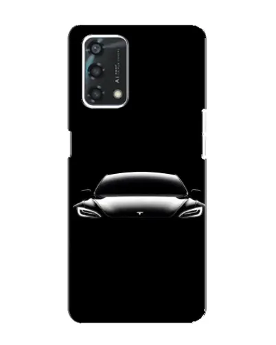 Чехол для OPPO A95 с картинкой «Фары Tesla Night»