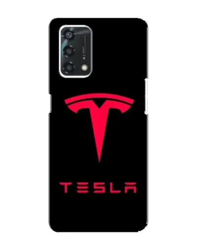 Чехол для OPPO A95 с картинкой «Tesla Red Logo»