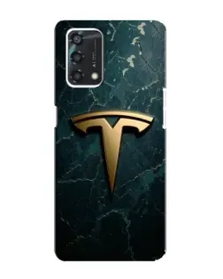 Чехол для OPPO A95 с картинкой «Мраморная Tesla Gold»