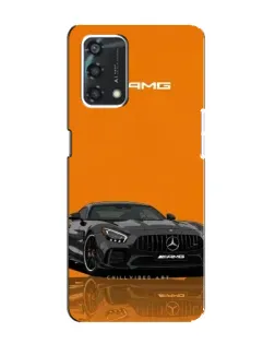 Чехол для OPPO A95 с картинкой «Оранжевый Mercedes AMG»