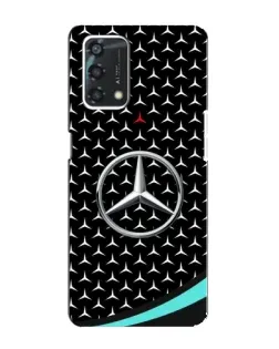 Чехол для OPPO A95 с картинкой «Mercedes — бирюзовый акцент»