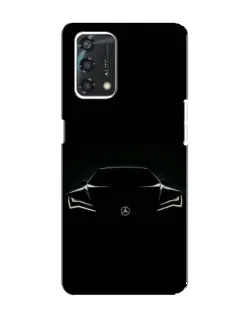 Чехол для OPPO A95 с картинкой «Mercedes — силуэт авто»