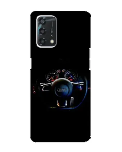 Чехол для OPPO A95 с картинкой «Салон Audi — руль»