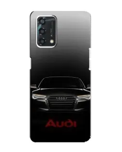 Чехол для OPPO A95 с картинкой «Audi — градиентный контур»