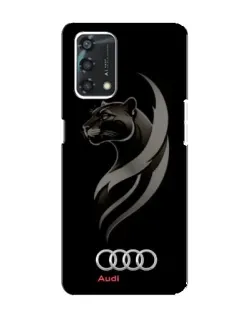 Чехол для OPPO A95 с картинкой «Графика — пантера и Audi»