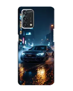 Чехол для OPPO A95 с картинкой «Ночной город и Audi»