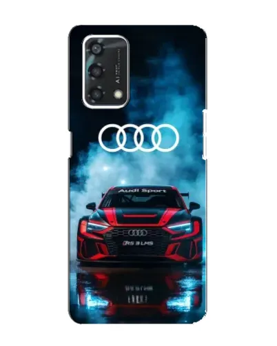 Чехол для OPPO A95 с картинкой «Audi Sport — неон»
