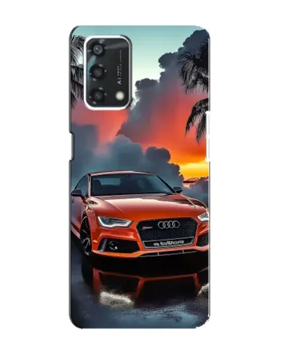 Чехол для OPPO A95 с картинкой «Audi — закат»