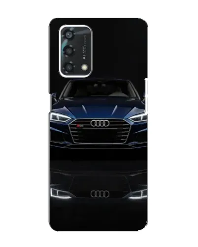 Чехол для OPPO A95 с картинкой «Audi — ночное отражение»