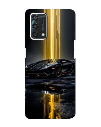 Чехол для OPPO A95 с картинкой «Ночной Lamborghini драйв»