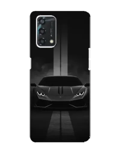 Чехол для OPPO A95 с картинкой «Lamborghini симметрия дорог»