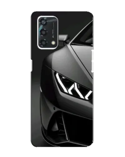 Чехол для OPPO A95 с картинкой «Lamborghini фары детализация»