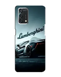 Чехол для OPPO A95 с картинкой «Классическая надпись Lamborghini»