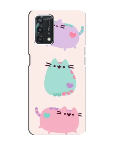 Чохол для OPPO A95 з картинкою «Pusheen тріо»