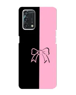 Чехол для OPPO A95 с картинкой «Половинки банта»