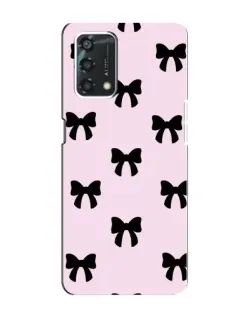 Чехол для OPPO A95 с картинкой «Черные банты Coquette»