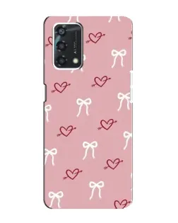 Чехол для OPPO A95 с картинкой «Сердца и банты»