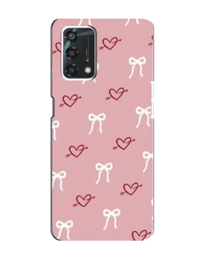 Чехол для OPPO A95 с картинкой «Сердца и банты» Чехол для OPPO A95 с картинкой «Сердца и банты»