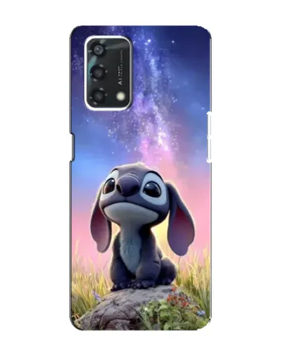 Чехол для OPPO A95 с картинкой «Стич на рассвете»