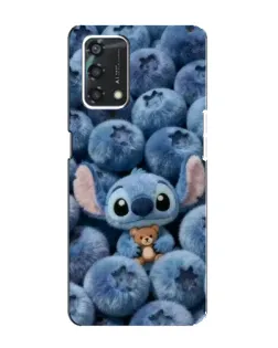 Чехол для OPPO A95 с картинкой «Стич и голубика» Чехол для OPPO A95 с картинкой «Стич и голубика»