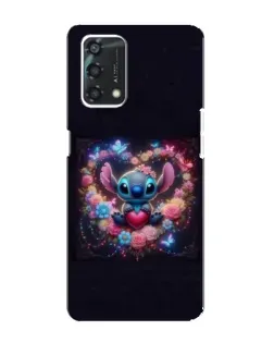 Чехол для OPPO A95 с картинкой «Stitch в цветах» Чехол для OPPO A95 с картинкой «Stitch в цветах»