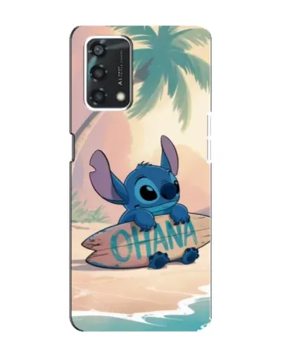 Чехол для OPPO A95 с картинкой «Стич на серфе»