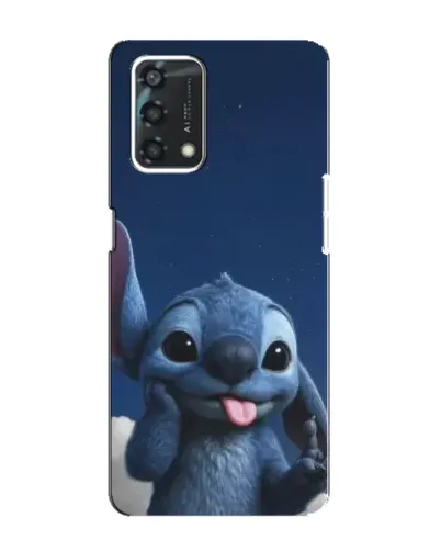Чехол для OPPO A95 с картинкой «Стич в облаках»