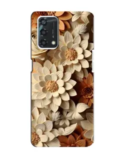 Чохол для OPPO A95 з картинкою «Бежевий флористичний декор»