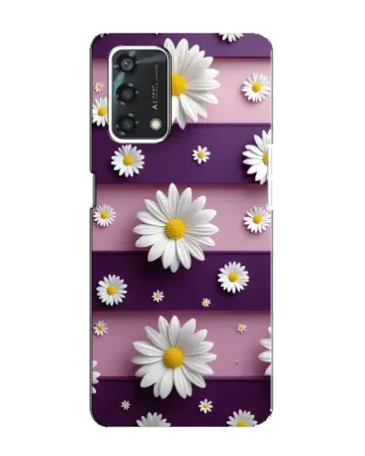 Чохол для OPPO A95 з картинкою «Ромашки на фіолетовому»