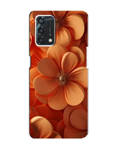 Чохол для OPPO A95 з картинкою «Помаранчева макро квітка»