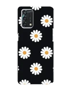 Чохол для OPPO A95 з картинкою «Ромашки на чорному»