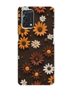 Чохол для OPPO A95 з картинкою «Візерунок з маленьких соняшників»