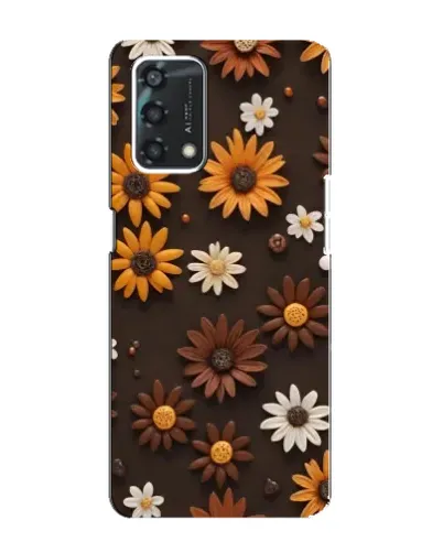 Чохол для OPPO A95 з картинкою «Візерунок з маленьких соняшників»